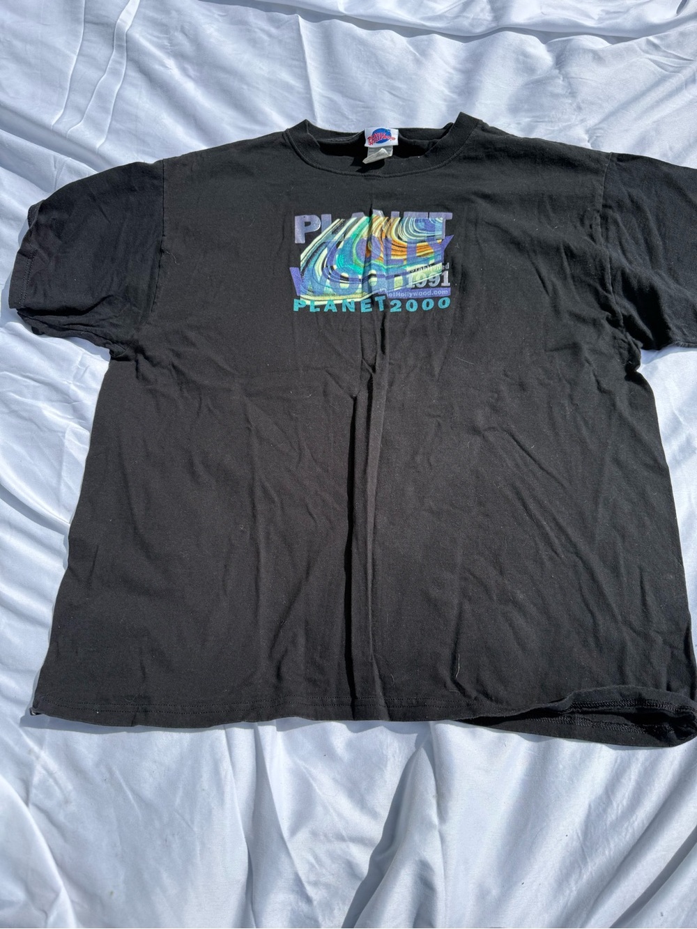 Planet 2000 Black Graphic Short-Sleeve Tee
